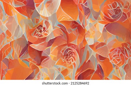 Bright abstract pattern of spring blooming flowers. Hand-drawn illustration in bright colors. roses, tulips, cornflowers in a sunny meadow. poster design, postcard for the holiday.