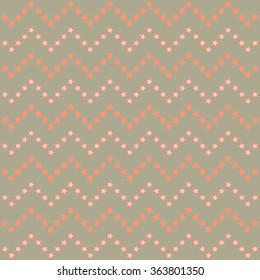 Bright abstract pattern with stars on brown background