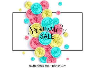 Bright abstract pattern summer beach background with line texture for menu brochure cover design. Purple, red, yellow and green vector banner poster template. Tropical vector design.