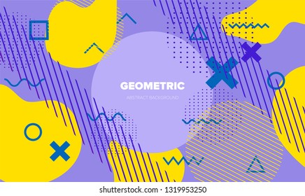 Bright abstract Pop art style vector background, minimal dynamic cover design.