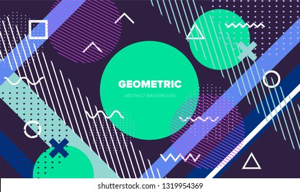 Bright abstract Pop art style vector background, minimal dynamic cover design.