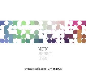 Bright abstract retro design. Mosaic pattern. Vector background