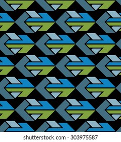 Bright abstract seamless pattern with arrows. Vector wallpaper with arrowheads. Endless decorative background, best for graphic and web design.
