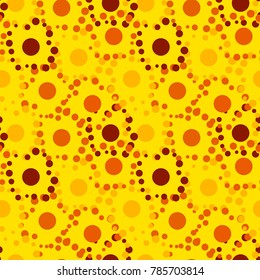 Bright abstract seamless pattern with circles, vector. Circles seamless pattern. Confetti pattern. Abstract seamless pattern with colorful bubbles. Texture with a spray of paint.