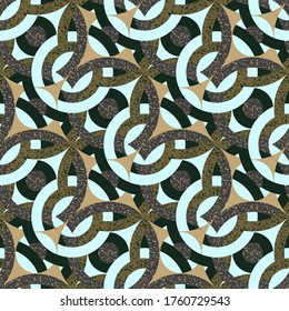 Bright abstract seamless pattern of geometric shapes. Pattern for fabrics and business design. Stock vector illustration.