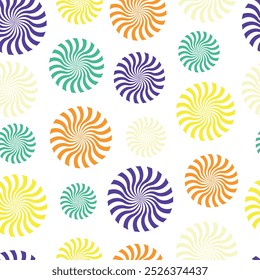 Padrão perfeito abstrato brilhante. Ilustração em um fundo branco. Pode ser usado para criar cartões postais, embalagens, têxteis, roupas, lembranças, fundos, capas e muito mais.