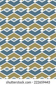 Bright abstract seamless pattern with interweave lines. Vector psychedelic wallpaper with stripes. Endless decorative background, unusual tracery.