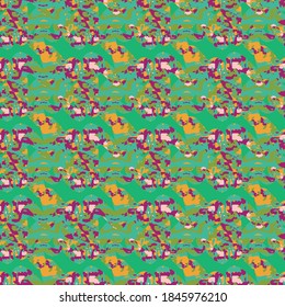 Bright abstract seamless vector pattern. Surface print design for fabrics, stationery, scrapbook paper, textiles, gift wrap, and packaging.