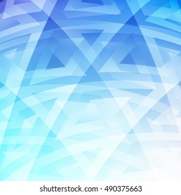Bright abstract shapes on a light background. Transparent geometric shapes.