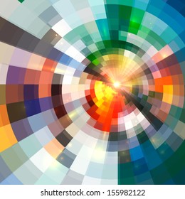 Bright abstract shining circle tiles vector background