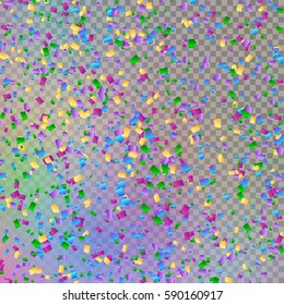 Bright abstract shiny background with festive confetti.
