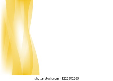 Bright abstract smooth wavy orange, yellow background. Vector Illustration