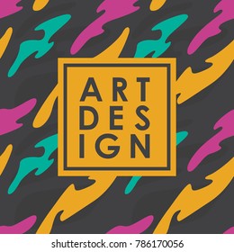 Bright abstract spots for a different design. Colorful abstract poster. Liquid ink. Modern style trends. Background for banner, card, poster, identity, web design. 