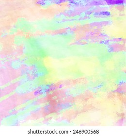 Bright abstract spring colors painting background for your design. Vector illustration.