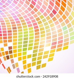 Bright abstract squares background with mosaic style. Modern banner design template, vector illustration.