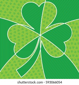 Bright abstract St. Patrick's Day shamrock in vector format.