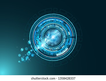 Bright abstract technology background. High tech communication concept innovation background. Circle and empty space for your text. Vector illustration for your design.