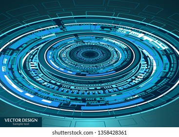 Bright abstract technology background. High tech communication concept innovation background. Circle and empty space for your text. Vector illustration for your design.