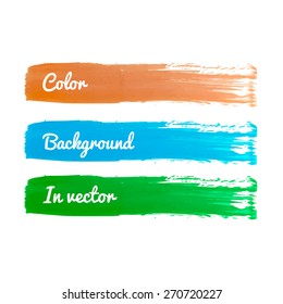 Bright abstract template with watercolor spot and splatter in vector