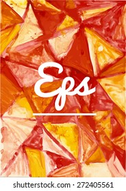 Bright abstract template with watercolor spot and splatter in vector
