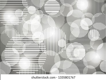Bright abstract texture with circles and stripes. Vector illustration of surface design for print and the web. A fun and dynamic fabric pattern.