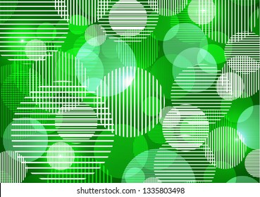 Bright abstract texture with circles and stripes. Vector illustration of surface design for print and the web. A fun and dynamic fabric pattern.