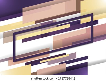 Bright abstract tilted rectangles on a white background. Universal geometric template for corporate design for cover, business card, flyer, report. Vector illustration