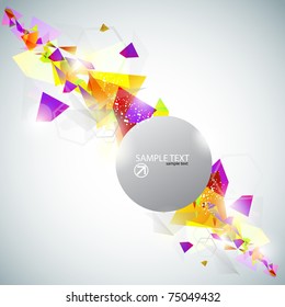 Scatter Triangles Vector White Business Brochure Stock Vector (Royalty ...