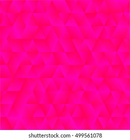 Bright abstract triangles surface. Colorful polygonal background. Pink colors abstract pattern, triangular geometric grid mosaic