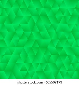 Bright abstract triangles surface. Colorful polygonal background. Green colors abstract pattern. Ideal for website backgrounds, flyers, brochures, banners, badges, posters etc