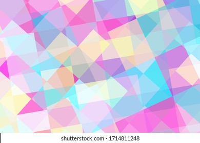 Bright abstract vector background. Color squares overlay abstraction. Trendy abstract design for cover. Modern technology wallpaper. Colorful banner template. Color block ornament. Digital texture