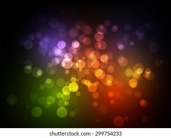 bright abstract vector background with colorful circles