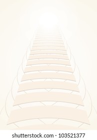 Bright abstract vector business background with stairs