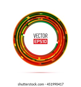 Bright abstract vector circle background.