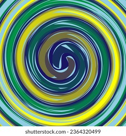 Bright abstract vector pattern in the form of a spiral on a multi-colored background