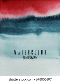 Bright abstract  watercolor background with paper texture. Vector template for card, poster, banner, print for t-shirt. 