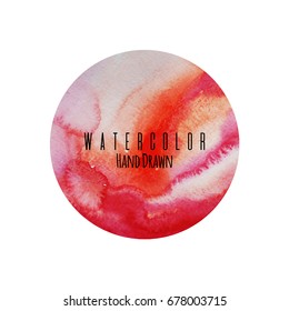 Bright abstract  watercolor background with paper texture. Vector template for card, poster, banner, print for t-shirt. 