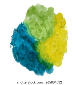 Bright abstract watercolor background. Vector design