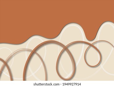 Helle abstrakte Welle, verflochtene Linien, Kurbel. Layout für Werbung. Deckender Hintergrund. Präsentationsvorlage. Vektorgrafik