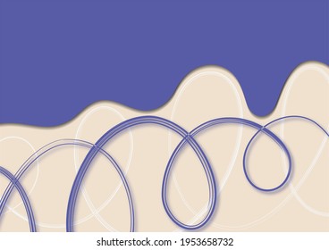 Ola abstracta brillante, líneas entrelazadas, curl. Diseño para publicidad. Fondo de portada. Plantilla de presentación. Ilustración del vector