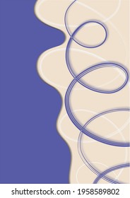 Bright abstract wave, intertwined lines, curl. Layout for advertising. Cover background. Presentation template. Vector illustration