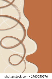 Bright abstract wave, intertwined lines, curl. Layout for advertising. Cover background. Presentation template. Vector illustration