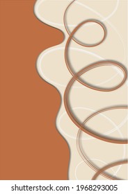 Bright abstract wave, intertwined lines, curl. Layout for advertising. Cover background. Presentation template. Vector illustration
