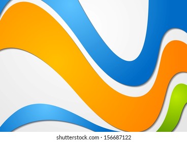 Bright abstract waves vector illustration