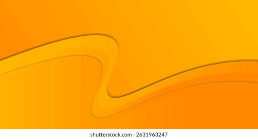 Bright Abstract Yellow and Orange Background with Flowing Curved Lines. Modern yellow and orange background