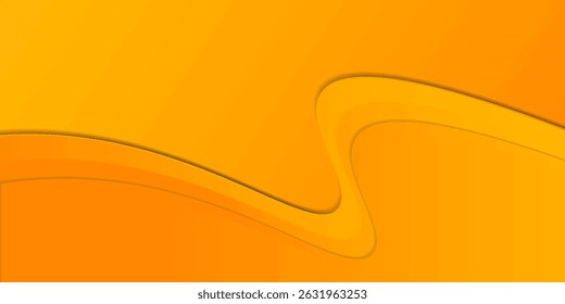 Bright Abstract Yellow and Orange Background with Flowing Curved Lines