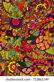 Bright abstract zentangle background for invitations or cards.