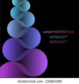 Bright abstraction on a black background