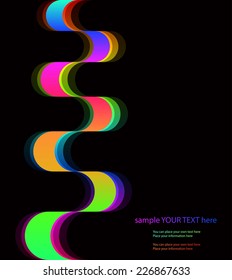 Bright abstraction on a black background