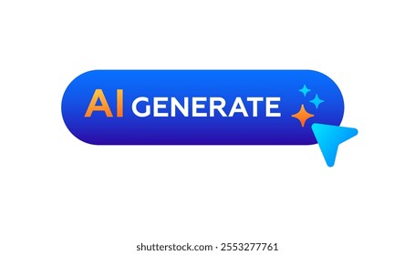 Bright AI icon featuring a blue gradient arrow, rounded edges, and modern typography, representing online programs, intelligent chatbots, and web networks.